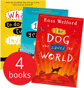 Ross Welford Collection 4 Books Set (The 1,000-year-old Boy, What Not to Do If You Turn Invisible,Time Travelling with a Hamster, The Dog who saved the World) 