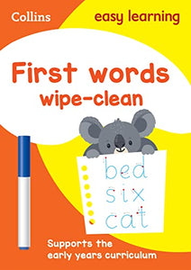 First Words Age 3-5 Wipe Clean Activity Book 