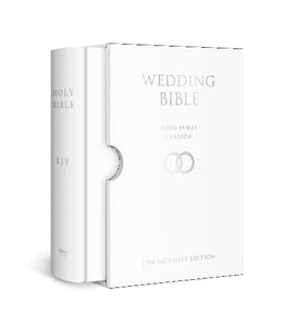 HOLY BIBLE: King James Version (KJV) White Compact Wedding Edition 