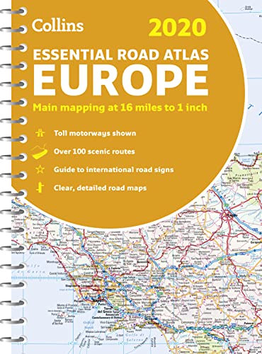 2020 Collins Essential Road Atlas Europe