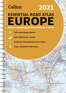 Road Atlas Europe 2021 Essential 