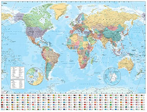 Collins World Wall Laminated Map 