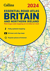 2024 Collins Essential Road Atlas Britain and Northern Ireland 