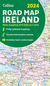 2024 Collins Road Map of Ireland 