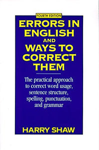 Errors in English and Ways to Correct Them 