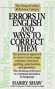 Errors in English and Ways to Correct Them 