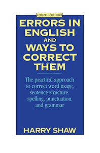 Errors in English and Ways to Correct Them 