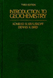 Introduction to Geochemistry -Ise 