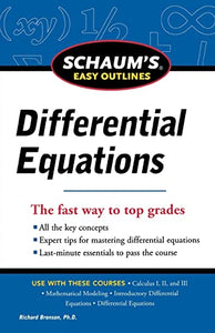 Schaum's Easy Outline of Differential Equations, Revised Edition 