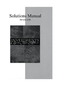 Solutions Manual for Investments 