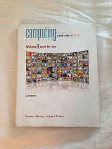 Computing Essentials 2012 Complete Edition 