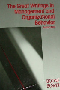 Great Writings in Management and Organizational Behavior 