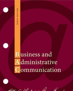 Business and Administrative Communication 