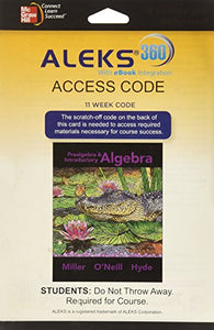 Aleks 360 Access Card (11 Weeks) for Prealgebra & Introductory Algebra 