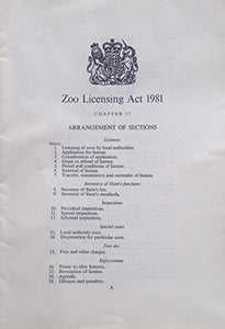 Zoo licensing act, 1981 