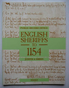 English Sheriffs to 1154 