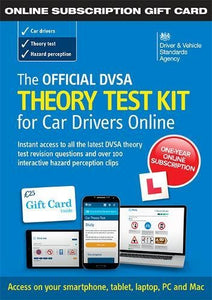 The Official DVSA Theory Test Kit for Car Drivers - online subscription gift card 