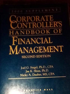 Corporate controllers Handbook, 2000 Supplement 