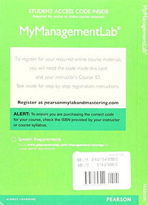 2017 Mylab Management with Pearson Etext -- Access Card -- For Fundamentals of Management 