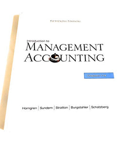 Introduction to Management Accounting 