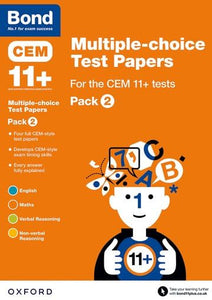 Bond 11+: Multiple-choice Test Papers for the CEM 11+ tests Pack 2: Ready for the 2024 exam 