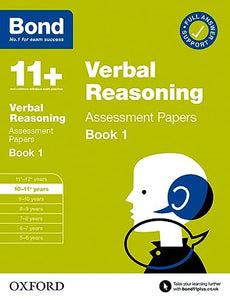 Bond 11+: Bond 11+ Verbal Reasoning Assessment Papers 10-11 years Book 1: For 11+ GL assessment and Entrance Exams 