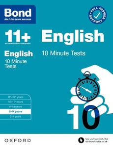 Bond 11+: Bond 11+ English 10 Minute Tests with Answer Support 8-9 years 