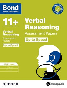 Bond 11+: Bond 11+ Verbal Reasoning Up to Speed Assessment Papers with Answer Support 10-11 years: Ready for the 2024 exam 