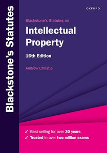 Blackstone's Statutes on Intellectual Property 