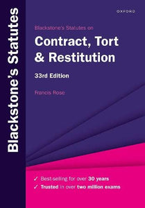 Blackstone's Statutes on Contract, Tort & Restitution 