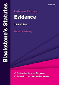 Blackstone's Statutes on Evidence 