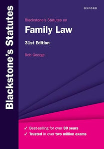 Blackstone's Statutes on Family Law 