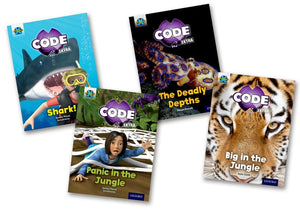 Project X CODE Extra: Green Book Band, Oxford Level 5: Jungle Trail and Shark Dive, Mixed Pack of 4 