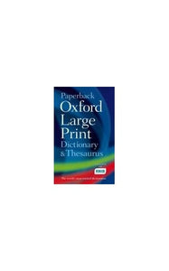 Paperback Large Print Dictionary & Thesaurus 