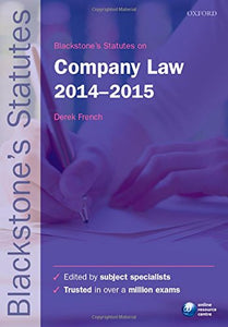 Blackstone's Statutes on Company Law 2014-2015 