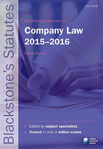 Blackstone's Statutes on Company Law 2015-2016 