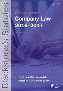 Blackstone's Statutes on Company Law 2016-2017 