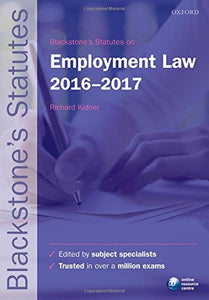 Blackstone's Statutes on Employment Law 2016-2017 