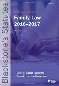 Blackstone's Statutes on Family Law 2016-2017 