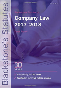 Blackstone's Statutes on Company Law 2017-2018 