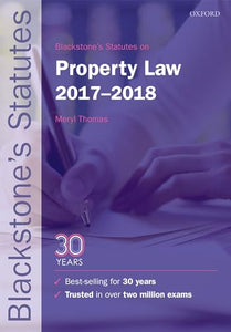 Blackstone's Statutes on Property Law 2017-2018 