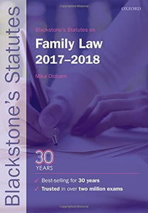 Blackstone's Statutes on Family Law 2017-2018 