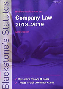 Blackstone's Statutes on Company Law 2018-2019 