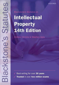 Blackstone's Statutes on Intellectual Property 