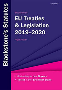 Blackstone's EU Treaties & Legislation 2019-2020 