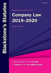 Blackstone's Statutes on Company Law 2019-2020 