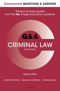 Concentrate Questions and Answers Criminal Law 