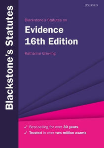 Blackstone's Statutes on Evidence 