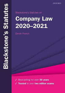 Blackstone's Statutes on Company Law 2020-2021 