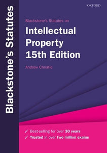 Blackstone's Statutes on Intellectual Property 